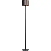 Masterlight Lampadaire noir Venus 150cm avec abat-jour marron