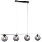 JUST LIGHT Suspension, verre fumé, noir, L 100 cm