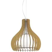Eglo Lampe à suspension Tindori Bois marron clair 50 cm