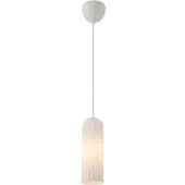 Nordlux Miella design lustre en verre plissé, Variante : Ø 100 x 300 mm, 25 W, blanc