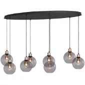 Masterlight Lampe suspendue ovale Lazise Oval 8x Ø 20cm doré