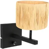 Steinhauer - applique murale - Stang - noir - herbe métal - lampe de lit - E27 - 3710ZW