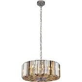 Searchlight Lampe suspendue Chapeau 42cm chromé avec verre cristal