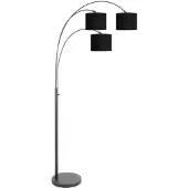 Steinhauer Lampadaire Sparkled light avec capots noirs