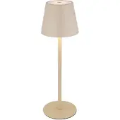 Globo Lampe de table moderne Vannie I Brun sable également rechargeable pour bouteille