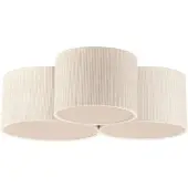 JUST LIGHT Produit de deuxième choix . Plafonnier Green Duro en tissu, beige, à trois ampoules, 811