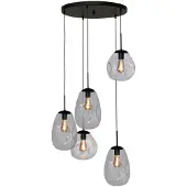 Masterlight Lampe suspendue Vide Lava 5x verre transparent