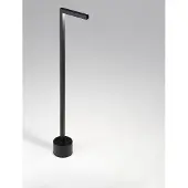 Lyora Lampe de jardin élégante Pipe noir 64,5 cm