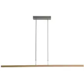 Masterlight Lampe suspendue Oak nickel avec bois 134cm
