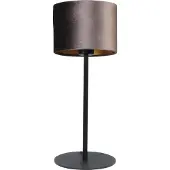 Masterlight Lampe de table noire Venus avec abat-jour marron