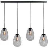 Masterlight Lampe suspendue Lava 4x verre transparent Ø 22,5 cm