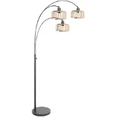 Steinhauer Lampadaire en bambou Sparkled Light avec noir