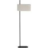 Searchlight Lampadaire Hessian noir avec abat-jour en lin