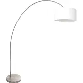 Steinhauer Lampadaire - acier - Solva - métal textile - lampe arquée - E27 - 3911ST -