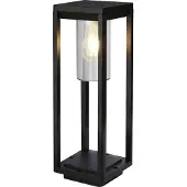 Searchlight Lampadaire Atlanta 1-flamme aluminium noir 45cm Lampadaire IP44 verre clair