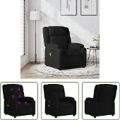 The Living Store Fauteuil de massage Noir Tissu