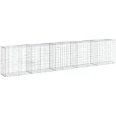 vidaXL Gabion avec couvercle 500x50x100 cm Fer galvanisé