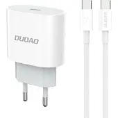 Dudao A14Euc Pd 20W Usb-C Charger with Cable - Blanc