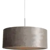 Steinhauer Lampe suspendue Sparkled 50cm gris avec velours Taupe