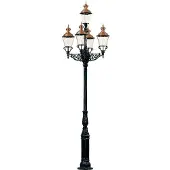 Ks Verlichting Lampe de jardin nostalgique Monaco 5 lumières - noir