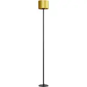 Masterlight Lampadaire noir Venus 175cm avec abat-jour jaune ocre