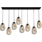 Masterlight Lampe suspendue Lava 8x verre doré Ø 22,5cm