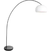 Steinhauer Lampadaire - noir - Solva - plastique métal - lampe arquée - E27 - 3906ZW -