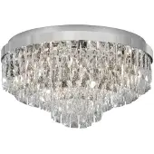 Eglo Suspension Valparaiso, 1 lumière, chromée, diamètre 58 cm