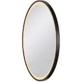 SLV TRUKKO 60 miroir Ø 60 cm, chrome, bord noir