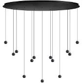 Eth Suspension design Grace 13 lumières noir