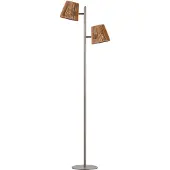 Expo Lampadaire Daan marron avec capuchons en rotin