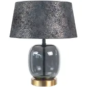 Highlight Lampe de table Bellini laiton avec verre fumé Ø 30cm