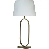 Searchlight Lampe de table Modish bronze avec capuchon blanc
