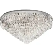 Eglo Suspension Valparaiso, une lumière avec un abat-jour en chrome, diamètre 98 cm