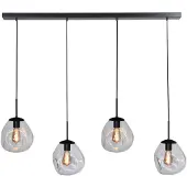 Masterlight Lampe suspendue Lava 4x verre transparent Ø 24cm