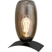 Masterlight Lampe de table Olive Verre de 12,5 cm Ø - noir