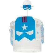 DALBER Lampe suspendue chambre d'enfant Blue Hero Ø 26 cm