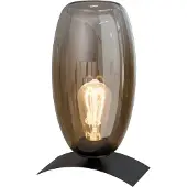 Masterlight Lampe de table Olive Verre de 15 cm Ø - noir