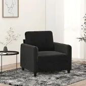Prolenta Maison Exclusive - Fauteuil noir 60 cm velours