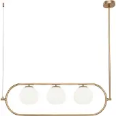 Maytoni Lampe à suspension, 3 flammes, laiton E14 douilles, verre blanc