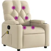 Sonstiges Fauteuil de massage inclinable Crème Tissu