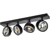 SLV Spot de plafond Kalu 4 lumières noir