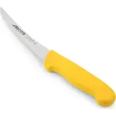 Arcos Couteau à désosser couleur - Prof 291300 en acier inoxydable nitrum et mangue ergonomique polypropylène jaune et 14 cm de lame, vitrine