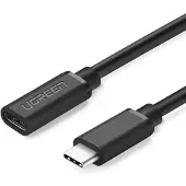 UGREEN Câble d'extension USB-C Mâle vers USB-C Femelle 50cm Multifonctions Noir