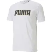 Puma Metallic Nights Graphic Short Sleeve T-shirt Blanc L Homme