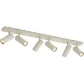 QAZQA Plafonnier moderne beige 100cm 6 lumières réglable - Renna