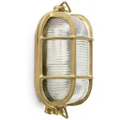 LOREFAR Faro Barcelona - Cabo Led 1Xe27 A60 Applique Ou Plafonnier - Applique Murale, Laiton Et Cristal, Ampoule Non Incluse