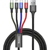 Baseus Schnelllade-Kabel 4in1 2x Lightning, USB - C, MicroUSB 3,5A - 1,2m KP25167