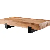Wohnling Table basse SORON 130x25x59cm acacia massif / métal