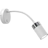 Milagro Applique murale JOKER blanche chromée 1xGU10x8W en métal, dimensions : 42x10x10 cm, IP20,